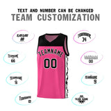 Custom Pink Side Pattern Sports Uniform Basketball Jersey