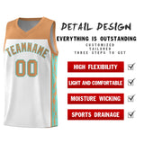 Custom White Side Pattern Sports Uniform Basketball Jersey