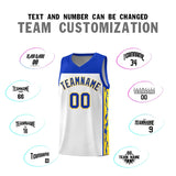 Custom White Side Pattern Sports Uniform Basketball Jersey