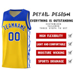 Custom Gold Side Pattern Sports Uniform Basketball Jersey