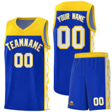 Custom Royal Side Pattern Sports Uniform Basketball Jersey