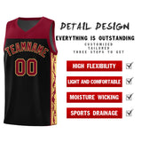 Custom Black Side Pattern Sports Uniform Basketball Jersey