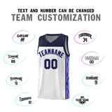 Custom White Side Pattern Sports Uniform Basketball Jersey