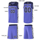 Custom Purple Side Pattern Sports Uniform Basketball Jersey