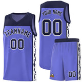 Custom Purple Side Pattern Sports Uniform Basketball Jersey