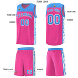 Custom Pink Side Pattern Sports Uniform Basketball Jersey