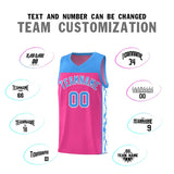 Custom Pink Side Pattern Sports Uniform Basketball Jersey