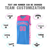 Custom Light Blue Side Pattern Sports Uniform Basketball Jersey