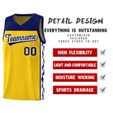 Custom Gold Side Pattern Sports Uniform Basketball Jersey