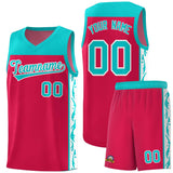 Custom Red Side Pattern Sports Uniform Basketball Jersey