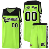 Custom Neon Green Side Pattern Sports Uniform Basketball Jersey