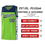 Custom Neon Green Side Pattern Sports Uniform Basketball Jersey