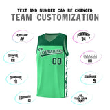 Custom Bright Green Side Pattern Sports Uniform Basketball Jersey