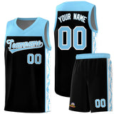 Custom Black Side Pattern Sports Uniform Basketball Jersey