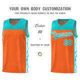 Custom Orange Side Pattern Sports Uniform Basketball Jersey