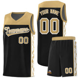 Custom Black Side Pattern Sports Uniform Basketball Jersey