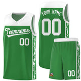 Custom Kelly Green Side Pattern Sports Uniform Basketball Jersey