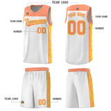 Custom White Side Pattern Sports Uniform Basketball Jersey