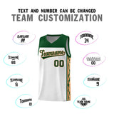 Custom White Side Pattern Sports Uniform Basketball Jersey