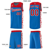 Custom Royal Side Pattern Sports Uniform Basketball Jersey