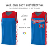 Custom Royal Side Pattern Sports Uniform Basketball Jersey