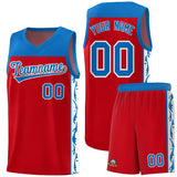 Custom Red Side Pattern Sports Uniform Basketball Jersey