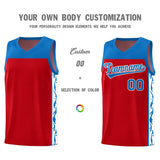 Custom Red Side Pattern Sports Uniform Basketball Jersey