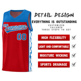 Custom Red Side Pattern Sports Uniform Basketball Jersey