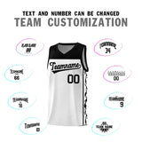 Custom White Side Pattern Sports Uniform Basketball Jersey