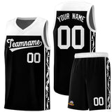 Custom Black Side Pattern Sports Uniform Basketball Jersey