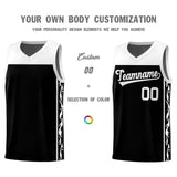Custom Black Side Pattern Sports Uniform Basketball Jersey