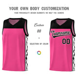 Custom Pink Side Pattern Sports Uniform Basketball Jersey