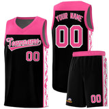 Custom Black Side Pattern Sports Uniform Basketball Jersey