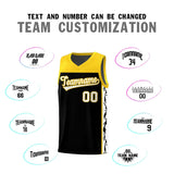Custom Black Side Pattern Sports Uniform Basketball Jersey