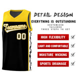Custom Black Side Pattern Sports Uniform Basketball Jersey