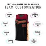 Custom Black Side Pattern Sports Uniform Basketball Jersey