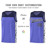 Custom Purple Side Pattern Sports Uniform Basketball Jersey
