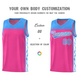 Custom Pink Side Pattern Sports Uniform Basketball Jersey