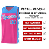 Custom Pink Side Pattern Sports Uniform Basketball Jersey
