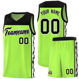 Custom Neon Green Side Pattern Sports Uniform Basketball Jersey