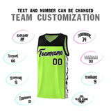 Custom Neon Green Side Pattern Sports Uniform Basketball Jersey