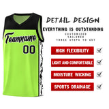 Custom Neon Green Side Pattern Sports Uniform Basketball Jersey