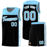 Custom Black Side Pattern Sports Uniform Basketball Jersey