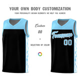Custom Black Side Pattern Sports Uniform Basketball Jersey
