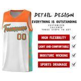 Custom White Side Pattern Sports Uniform Basketball Jersey