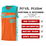 Custom Orange Side Pattern Sports Uniform Basketball Jersey