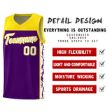 Custom Purple Side Pattern Sports Uniform Basketball Jersey