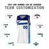 Custom White Side Pattern Sports Uniform Basketball Jersey