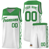 Custom White Side Pattern Sports Uniform Basketball Jersey
