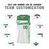 Custom White Side Pattern Sports Uniform Basketball Jersey